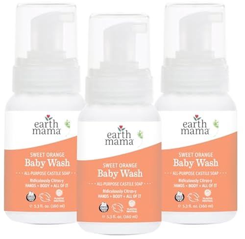 Earth Mama Sweet Orange Baby Wash Liquid Foaming Hand Soap