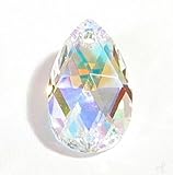 1 pc Swarovski Crystal 6106 Teardrop Charm Pendant Clear AB 22mm / Findings / Crystallized Element