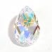 1 pc Swarovski Crystal 6106 Teardrop Charm Pendant Clear AB 22mm / Findings / Crystallized Element