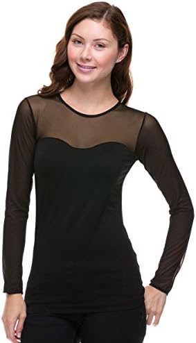 Cali Chic Junior's Seamless Mesh Long Sleeve Top New! HOT Seller! (medium)