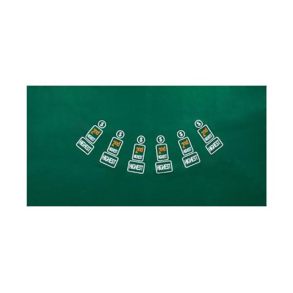 Trademark Poker Pai Gow Felt Layout, 36 x 72Inch to Poker