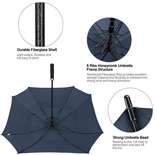 G4Free Extra Large Golf Umbrella 68 inch Vented Square Umbrella