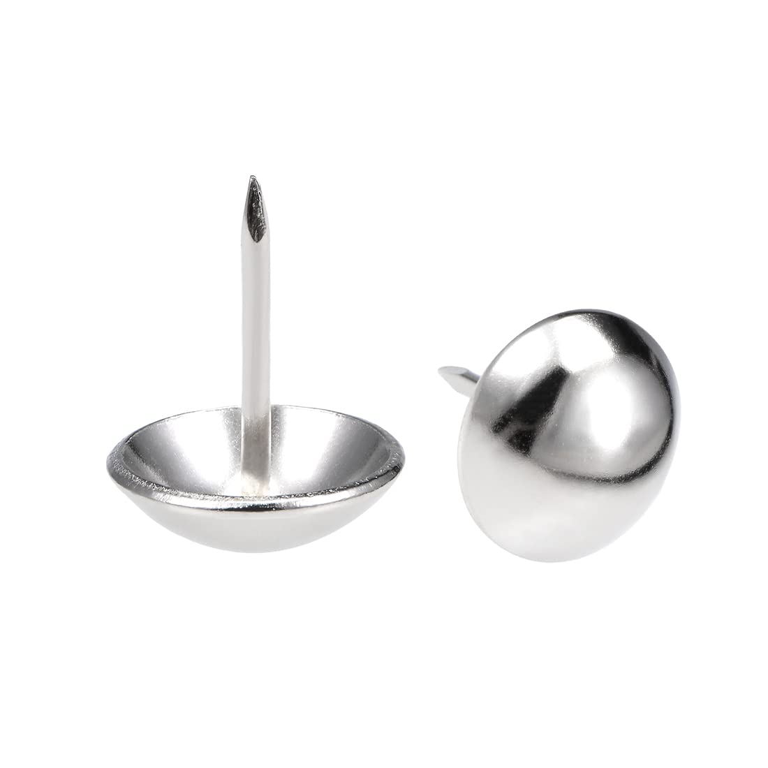 sourcing map Upholstery Nails Tack 16mm Head Dia Round Thumb Push Pins for Furniture Sofa Headboards, 80 Pcs