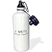 3dRose Superpower-Fun Gift For Writers-Writing Love Sports Water Bottle, 21Oz, Multicolored