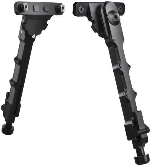 Tactical Aluminum MLOK Bipod Side Mount Bipod Matte Black For Camara
