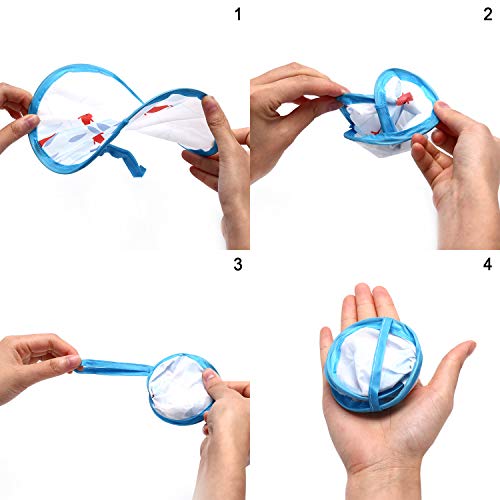 MeiMeiDa 10 PCS Round Foldable Fan Pocket Folding Fans with Pouch, Collapsible Fans Handheld for Everybody at The Party as Dec or Goody Bags Fillers and Generate a Breeze for Yourself in Summer