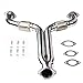 Stainless Steel Racing Catless Downpipe Exhaust Y-Pipe Kit for 2003-2007 Infinity Nissan 350Z Fairlady Z33 G35 V35 VQ35DE