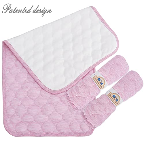 BlueSnail Bamboo Quilted Thicker Waterproof Changing Pad Liners, 3