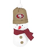 FOCO San Francisco 49ers NFL 3.5 inch Snowman Holiday Ornament
