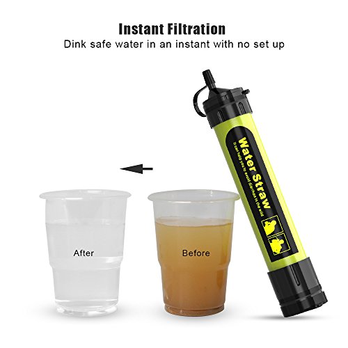 Water Straw Filter, X-DRAGON Mini Water Filtration System for Survival, Hiking, Camping, Travel, and Emergency Preparedness