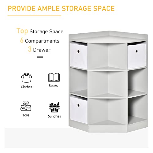 Kids Corner Cubby Toy Storage Organizer, Bookshelf Unit