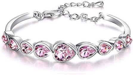Shining Diva Fashion Pink Stylish Gifts Silver Plated Platinum