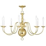 Livex Lighting5007-02 Williamsburg 8-Light Chandelier, Polished Brass