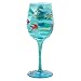 Enesco Designs by Lolita “Mermaid” Hand-painted Artisan Wine Glass, 15 oz