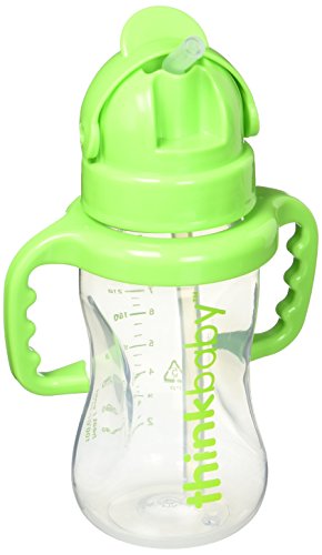 Thinkbaby thinkster straw bottle, light green/green, 9 ounce