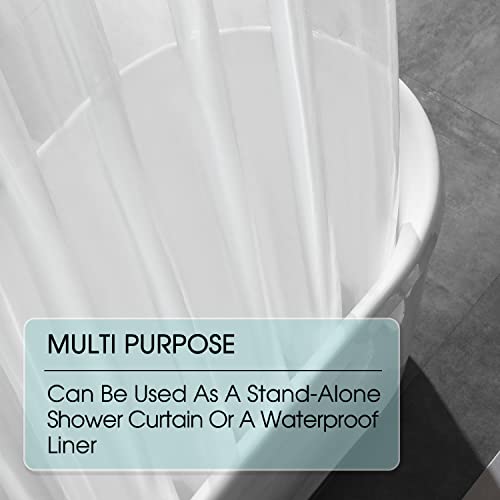 LOVTEX 2 Pack Clear Shower Curtain Liners 72" x 72" PEVA Lightweight