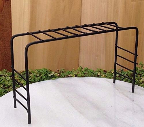 ShopForAllYou Figurines and Statues Miniature Dollhouse Fairy Garden Furniture ~ Black Metal Monkey Bars ~ New