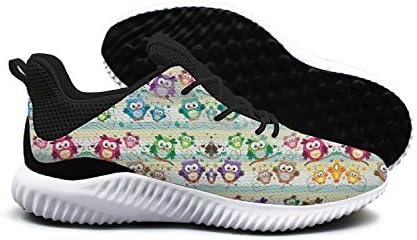IGDLA Happy Owls Soft Womens Shock Absorbing Track Shoes