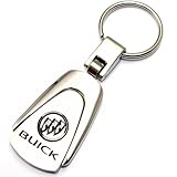 Buick Logo Chrome Metal Tear Drop Auto Key Chain, Official Licensed