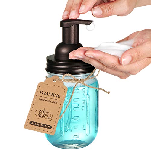 SheeChung Mason Jar Foaming Soap DispenserRustproof Stainless Steel