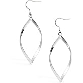 TGNEL Titanium Earrings Openwork/Infinity/Twist Dangle Drop Earrings for Women, Pure Titanium Earring Hooks Hypoallergenic for Sensitive Ears