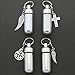 4 Silver Cremation Funeral Keepsake Memorial Vial Urn Key Chains Includes Photo Memorial Necklace and Resizing Software
