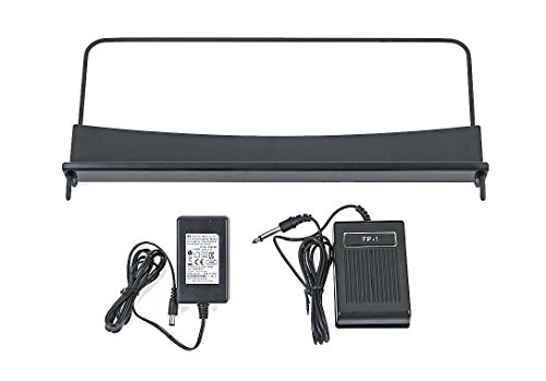 Artesia PA88-W 88-Key Portable Digital Piano (Black) Bundle with Furniture Stand and Matching Storage Bench plus Sustain Pedal and Power Adapter.