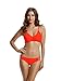 zeraca Women's Strap Side Bottom Halter Racerback Bikini Bathing Suits (FBA)