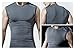 Tesla TM-R15-GRKZ_Large Men's R Neck Sleeveless Muscle Tank Dry Compression Baselayer R15