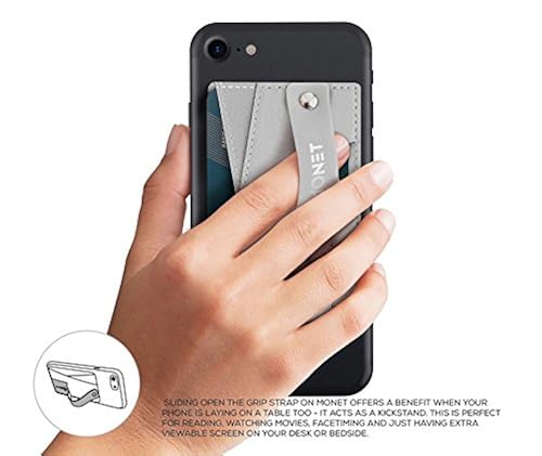 Monet Phone Grip with Expanding Stand Slim Wallet- Supreme Red