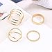 YRY 6 PCS Joint Knuckle Ring Set Gold Color Circle Open Ring for Women Girls (Alloy Ring)