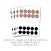 Andaz Press Large Confetti Party Table Decor, 1.5-inch Double-Sided, Faux Rose Gold Glitter, White, Black, 180-Pack, Girl's 1st Birthday Baptism Communion Theme Colored Supplies
