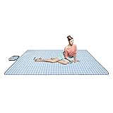 FYL Extra Large Proof Beach Picnic & Outdoor Blanket with Waterproof Backing-80 90″