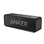 Anker SoundCore Bluetooth Speaker with 24-Hour Playtime, 66-Foot Bluetooth Range & Built-in Mic, Dual-Driver Portable Wireless Speaker with Low Harmonic Distortion and Superior Sound - Black