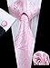Hi-Tie Silk Paisley Ties for Men Necktie Pocket Square Cufflinks Set Foral Tie Sets Formal Business,Pink