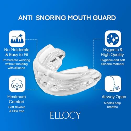 Anti Snoring Devices Mouth Guard: Snore Guard Anti-snoring Device - Snoring Solution- No Moldable and Easy to Fit (1 Count (Pack of 1))