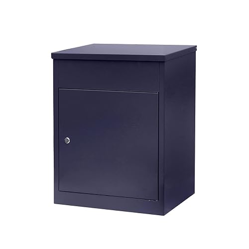 Yoocabinet Extra Large Lockable Parcel Delivery Box – Galvanized Steel, Wall Mount, Anti-Theft, 29.5x16.1x9 Inch, Black