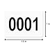 0001-0500 Consecutive Number Labels (1 x 1.5 inch, White - 500 Labels) 0001 to 0500 Number Sequence Stickers for Inventory, Shipping, Distribution OR Manufacturing