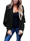 Dearlovers Womens Batwing Sleeve Loose Knitted Draped Open Cardigan Sweater