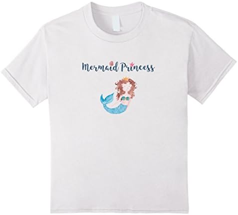 unisex-child Mermaid Princess Tiara Seashell Sea Star Watercolor Graphic 6 White