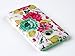 DandyCase 2in1 Hybrid High Impact Hard Pink Floral Pattern + Mint Green Silicone Case Cover For HTC One M7 4G LTE + DandyCase Screen Cleaner