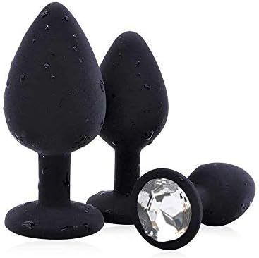 semzzh Ànâl Trainer Beads Plug for Beginners 3 Pcs Kit 3 Size Silicone Jewelry Bûtt Pl'ugs for Beginners