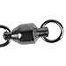 Dr.Fish 10 Pack Fishing Snap Swivels Ball Bearing Swivels Fishing Tackle Saltwater & Freshwater Coast-Lock Lure Snap Clips Terminal Tackle Line Leader Connector Accessories 35LB