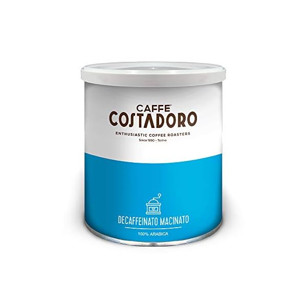 Caffè Costadoro Entkoffeinierter Gemahlener Kaffee Dose, 250 g