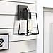 Emliviar Outdoor Wall Sconces 2 Pack, 1-Light Porch Lights Fixture, Black Finish with Clear Bevel Glass, OS-1803AW1-2PK