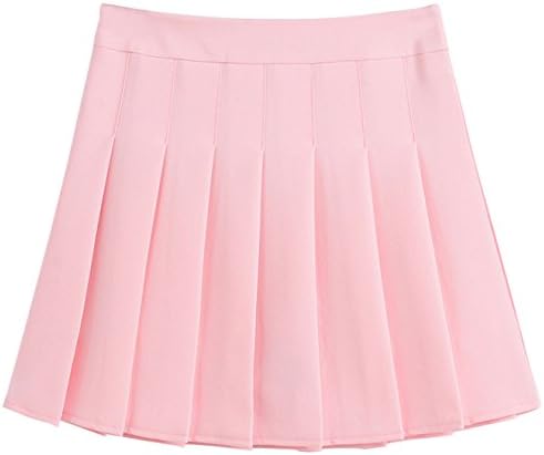 chouyatou Women's Simple High Waist All Around Pleated A-Line