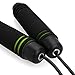 Jump Rope for Women,Men&Kids,Crossfit Jump Rope ,With Memory Foam Handles & Weighted Speed Cable & Fitness Workout, Jumping Exercise, Skipping, MMA and Boxing - Black