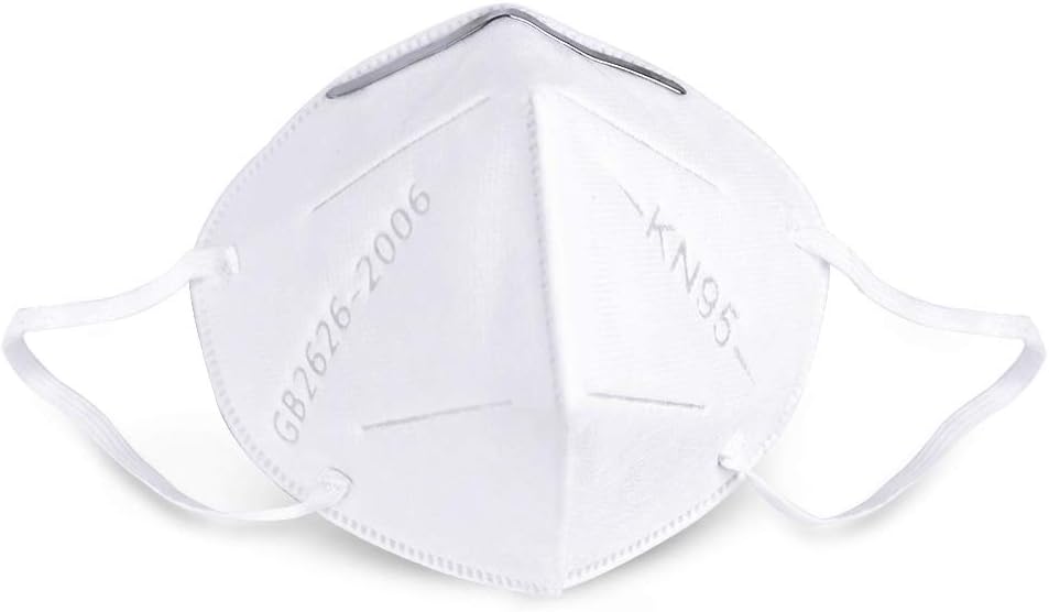 20Pcs 5-Layers KN95 Masks Anti PM2.5 Activated Carbon Filter Protective Filter Breathable Mask for Germ Protection