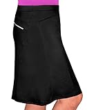 Kosher Casual Women's To The Knee Length Running Skirt With Built In Shorts