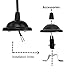 4-Pack Pendant Light Cord, HESSION Industrial Edison Pendant Light Kit, Vintage Style One-Light E26 Lamp Socket, Adjustable Black Light Cord Mini Pendant Light Fixture (Black)